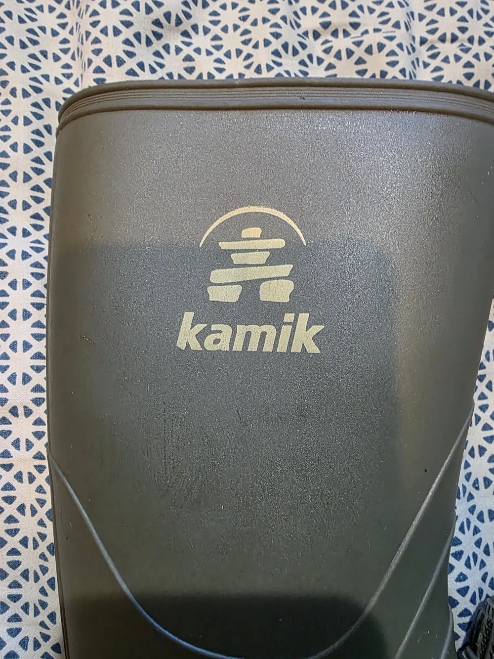 Kamik Kids Olive Green Rain Boots with Tan Soles